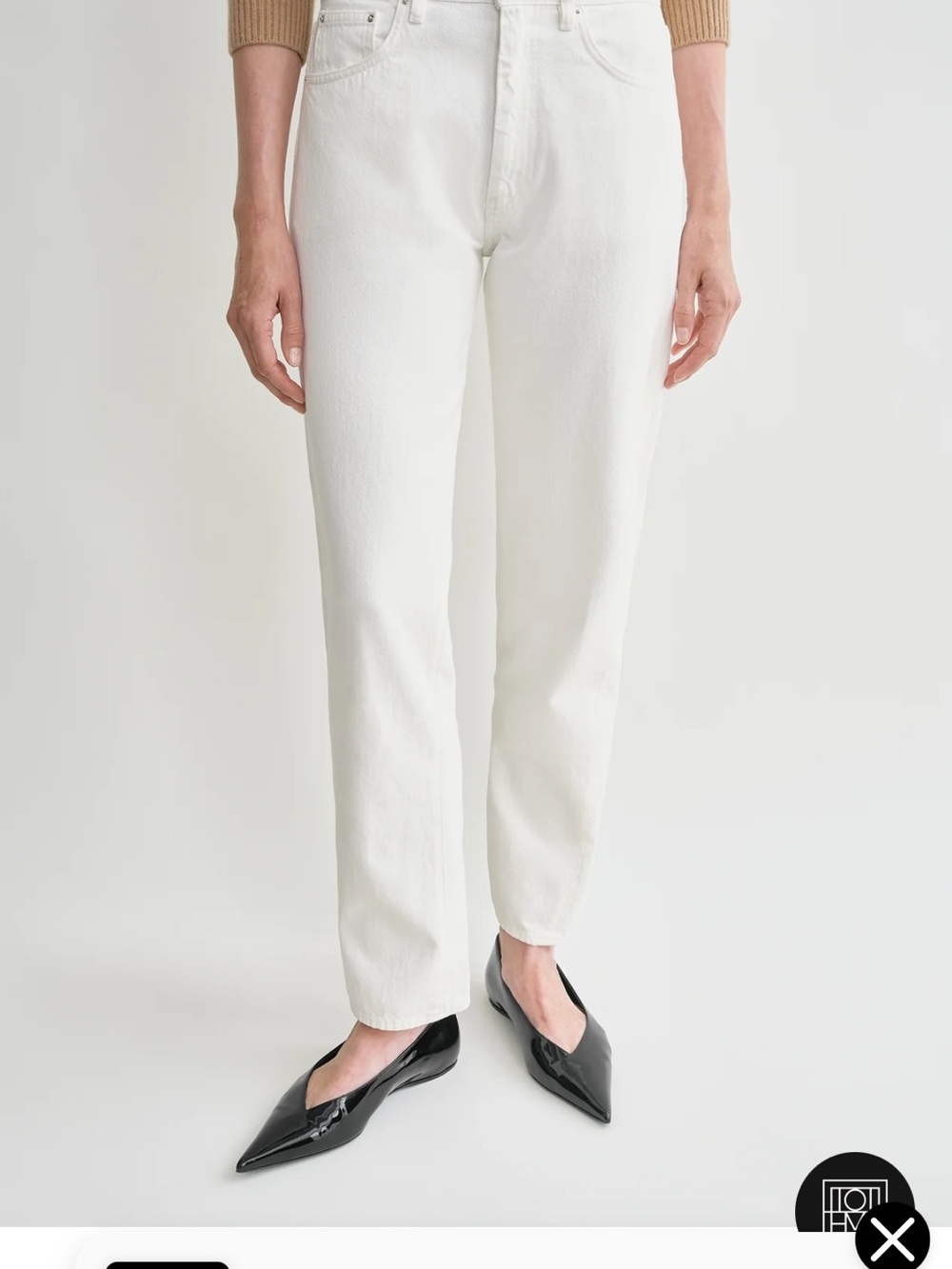 Toteme twisted seam jeans, size 28, white